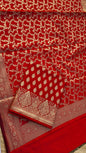 Red Katan Silk Floral Zari Booti Banarasi With Floral Jaal Dupatta Suit Set 1000SKL_PK5
