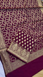 Purple Katan Silk Floral Zari Booti Banarasi With Floral Jaal Dupatta Suit Set 1000SKL_PK6