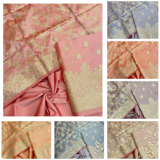 Cotton Silk Handloom 3 pcs Banarasi Suit 950MUB_SK64-MUB_SK70 SET