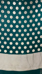 Faishana Presents Dark Green Katan Georgette Polka Dot Zari Boota with Banarasi Pallu Zari Border and Dark Green Blouse