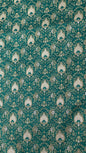 Faishana Presents Sea Green Tanchoi Satin Silk Alfi Mina Zari Booti with Silver Zari Big Boota Pallu and Silver Zari Border Banarasi saree with Sea Green Blouse