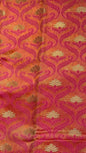 Faishana Presents Orange Masrise Tissue Alfi Resham Jaal Golden Zari Booti with Multicolour Golden Self Border and Orange Bouse