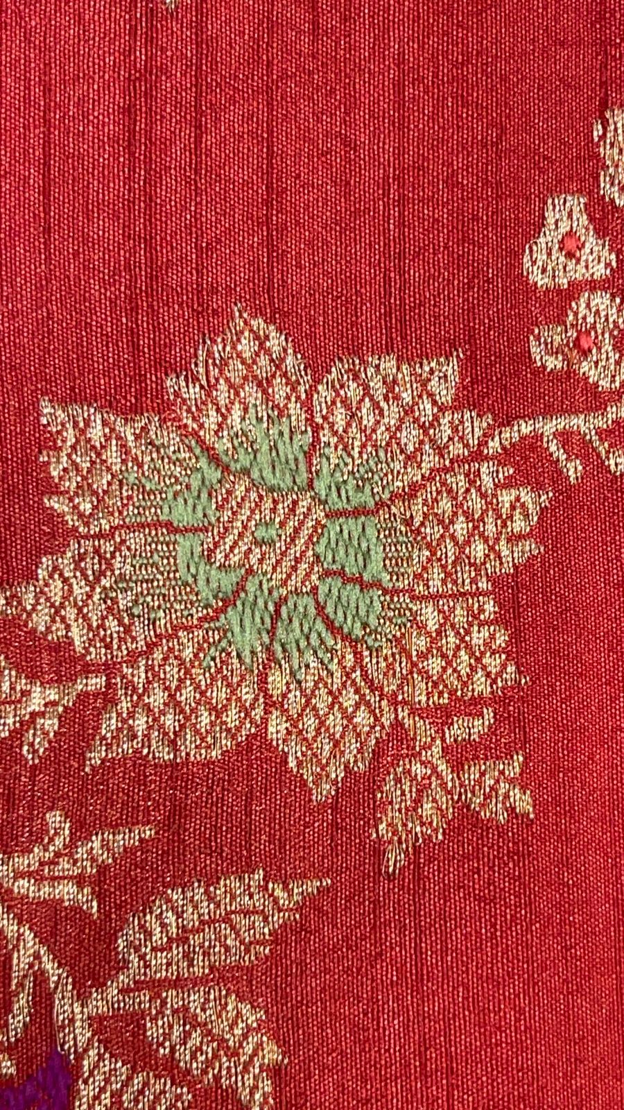 Faishana Pure Handloom Orange Tussar Silk Tilfi Zari Minakari Jaal Kadhwa Weave Minakari Pallu Banarasi Saree with Orange Blouse Piece