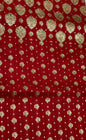Faishana Presents Maroon Stone Work Golden Zari Half-Half Patli Booti Zari Border with Maroon Blouse Banarasi Saree
