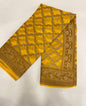 Faishana Pure Handwoven Gold Chiffon Kadiyal Copper Zari Jaal and Resham Mina Zari Boota Pallu with Gold Blouse
