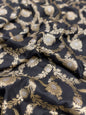 Faishana Presents Black Katan Silk Floral Tilfi Zari Mina Jaal with Leaf Pattern Silver Mina Pallu Zari Border and Black Blouse