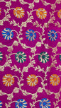 Faishana Presents Magenta Katan Silk Floral Mina Zari Jaal Boota with Banarasi Zari Border and Magenta Blouse