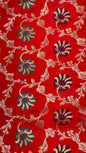 Faishana Presents Red Katan Silk Floral Mina Zari Jaal Boota with Banarasi Zari Border and Red Blouse