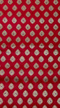 Faishana Presents Red Katan Silk Zari Booti Heavy Stone Work Banarasi Saree with Contrast Blue Floral Pallu and Blue Blouse