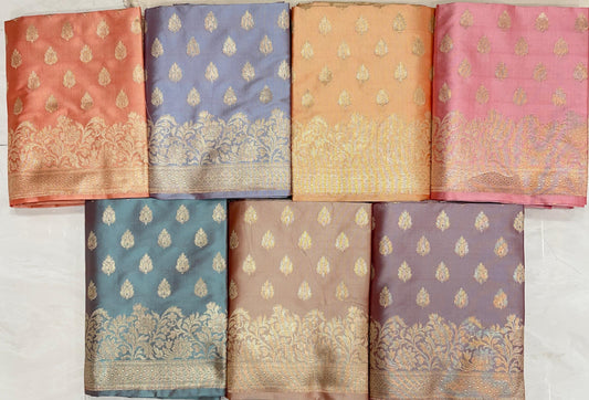Cotton Silk Handloom 3 pcs Banarasi Suit 950MUB_SK29-MUB_SK35 SET