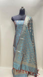 Seagreen Semi Katan Silk Handloom Banarasi 3 pcs Suit Set MUB_SK69