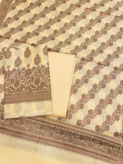 Yellow Cotton Banarasi 3 pcs Suit Set IM_CS25
