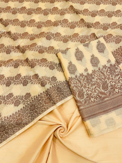 Yellow Cotton Banarasi 3 pcs Suit Set IM_CS25
