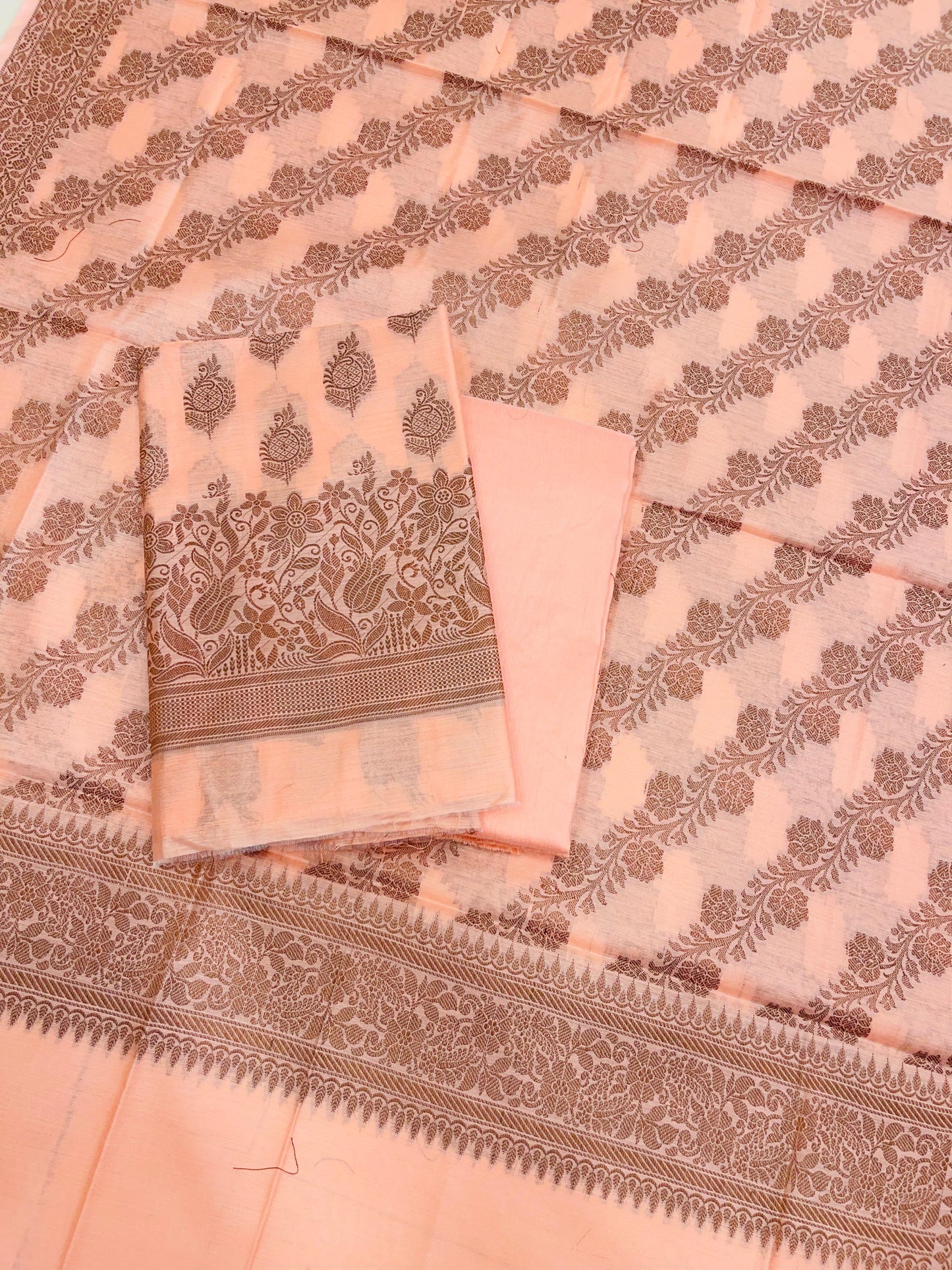 Orange Cotton Banarasi 3 pcs Suit Set IM_CS24