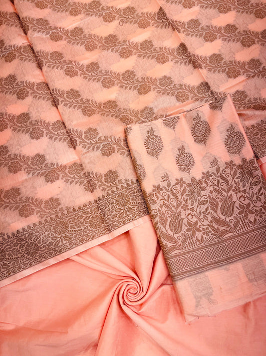 Orange Cotton Banarasi 3 pcs Suit Set IM_CS24