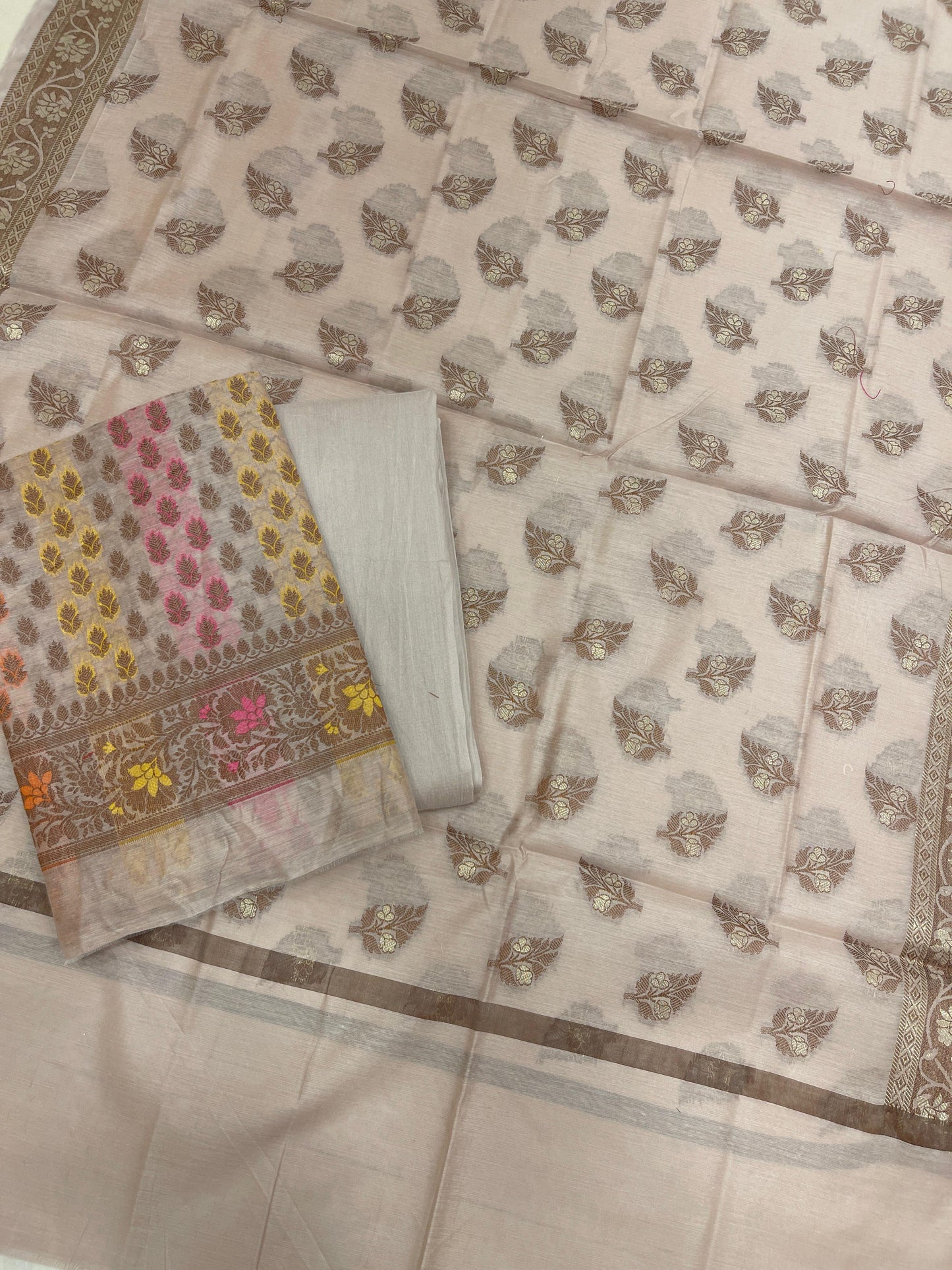 Mauve Cotton Banarasi 3 pcs Suit Set IM_CS38