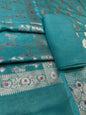 Puresilk Handloom Sea Green Viscose Silk Banarasi 3 pcs Suit Set RHN_VS7