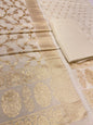 Puresilk Handloom Off White Cotton Banarasi 3 pcs Suit Set RHN_CTN12