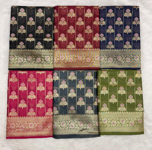 Cotton Silk Banarasi 3 pcs Suit  725 ASD_CS1-ASD_CS6 SET