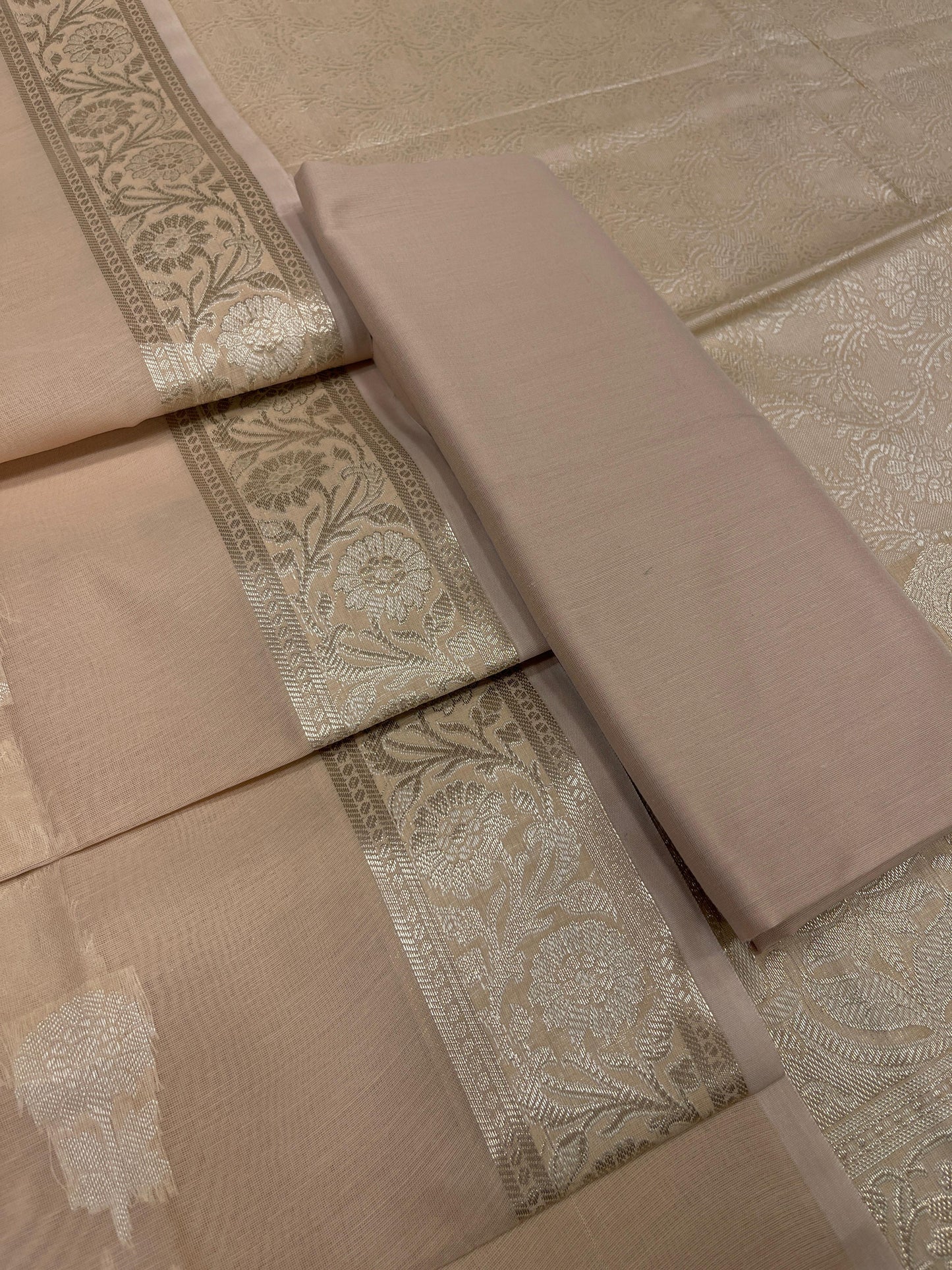 Beige Cotton Silk Banarasi 3 pcs Suit Set 680ASD_CS22