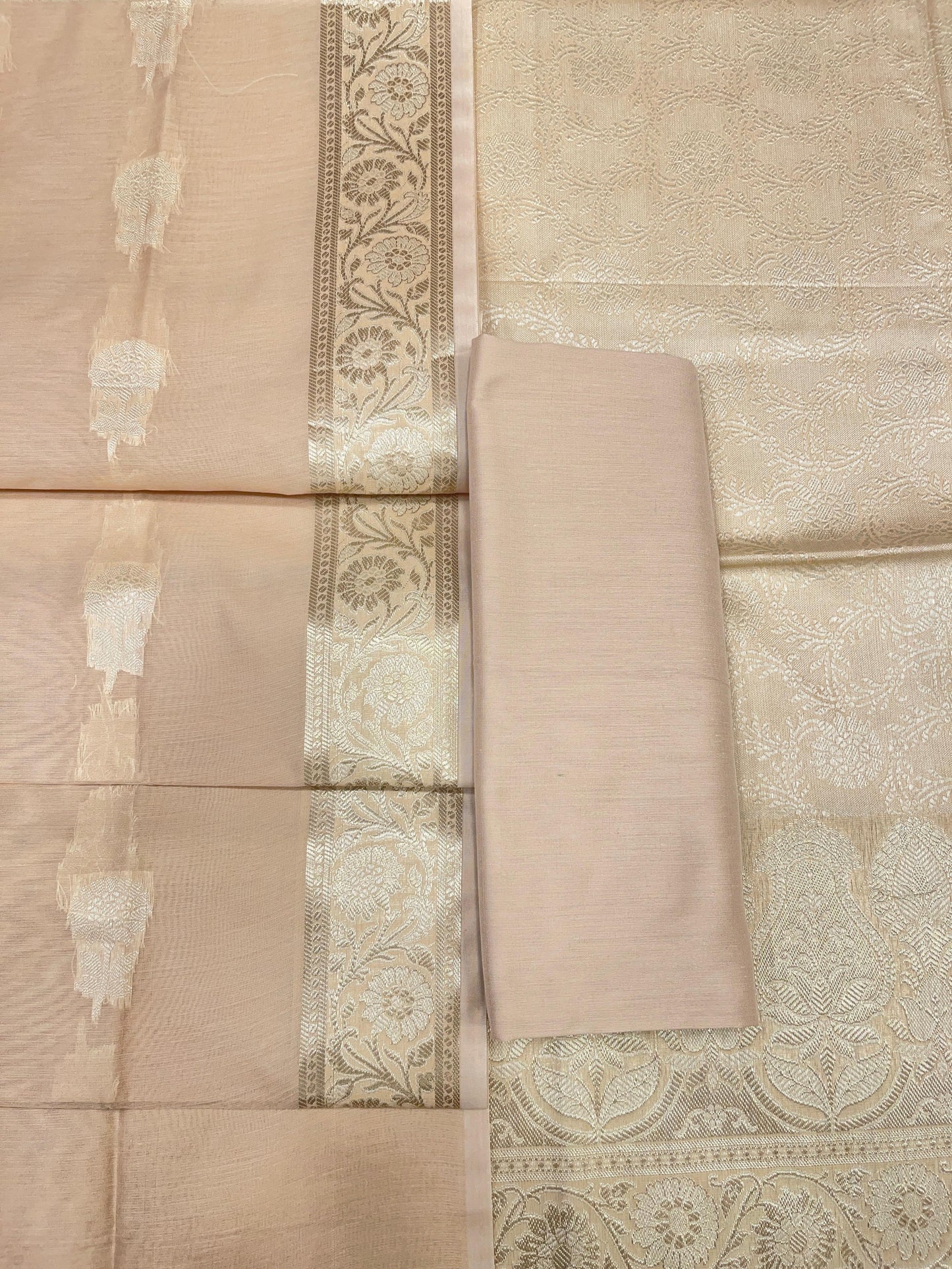 Beige Cotton Silk Banarasi 3 pcs Suit Set 680ASD_CS22
