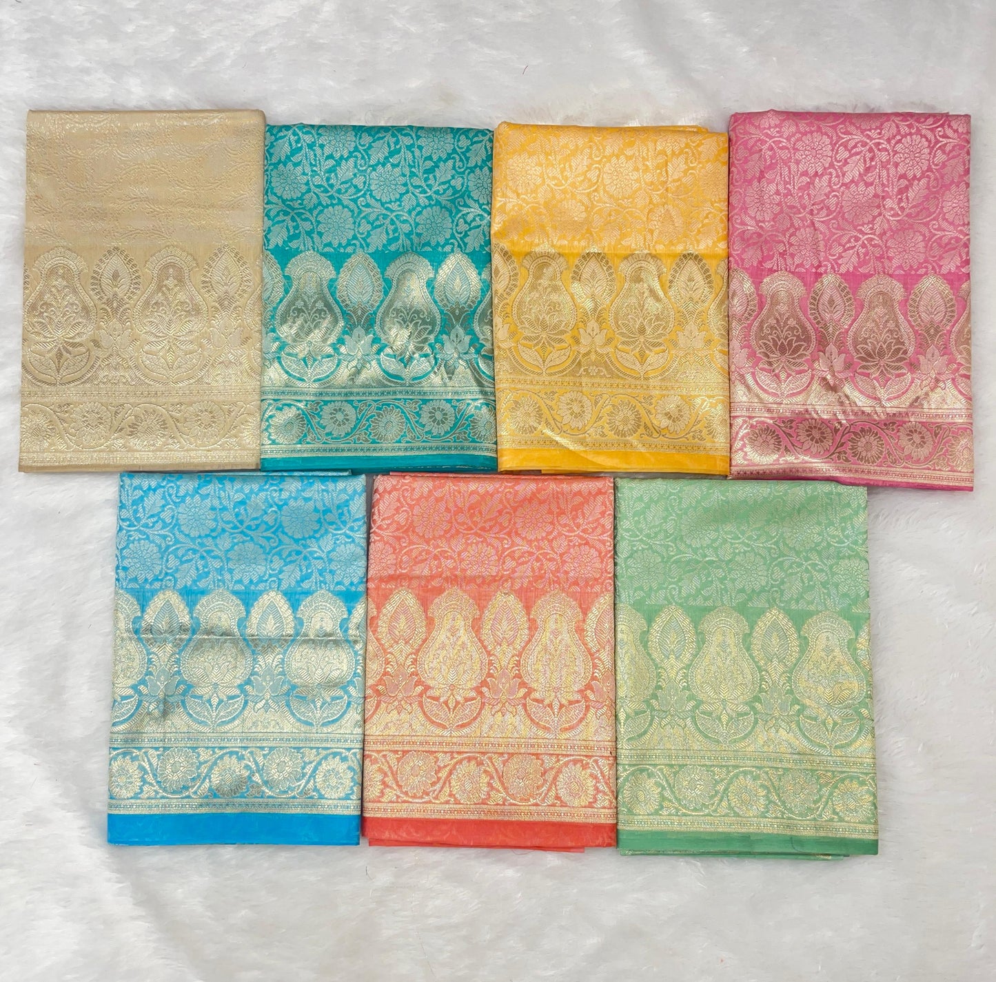 Cotton Silk Banarasi 3 pcs Suit  680 ASD_CS19-ASD_CS25 SET