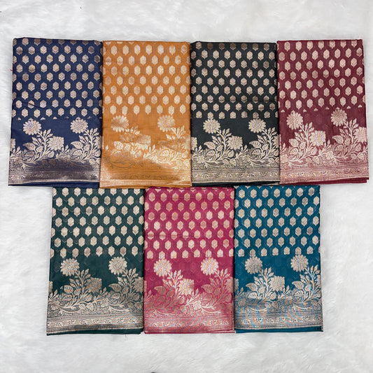 Cotton Silk Banarasi 3 pcs Suit 675_JVC115-JVC121 SET