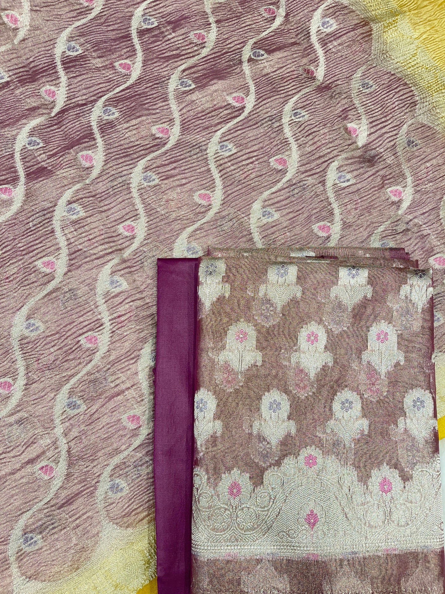 Purple Tissue Silk Banarasi 3 pcs Suit Set 1050IM_TC3