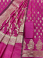 Magenta Katan Silk Zari Border Banarasi 3 pcs Suit Set 800JD_KB4