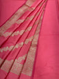 Peach Katan Plain Banarasi 3 pcs Suit Set 650JD_KP1