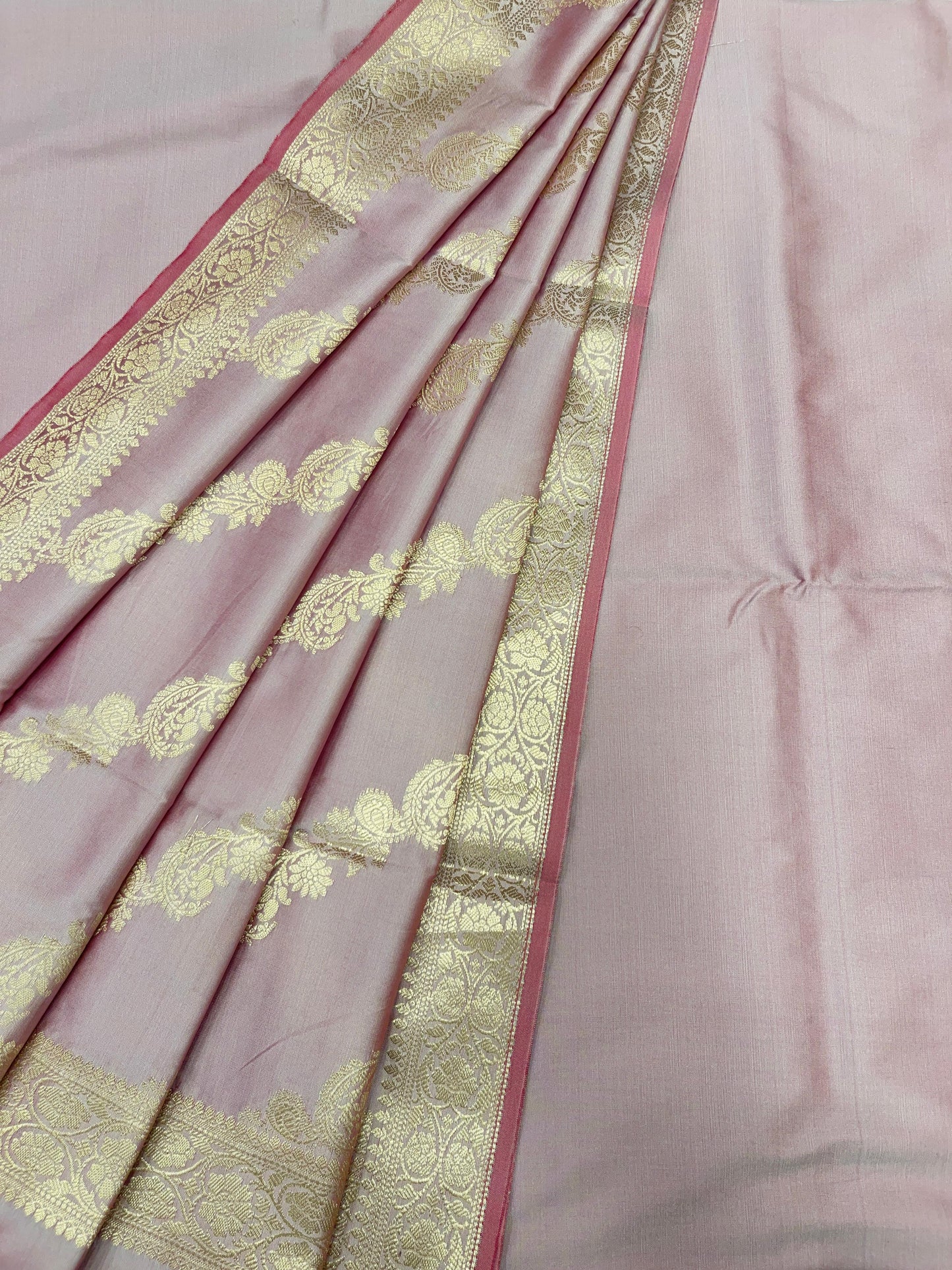 Mauve Katan Plain Banarasi 3 pcs Suit Set 650JD_KP4