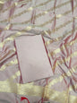 Mauve Katan Plain Banarasi 3 pcs Suit Set 650JD_KP4