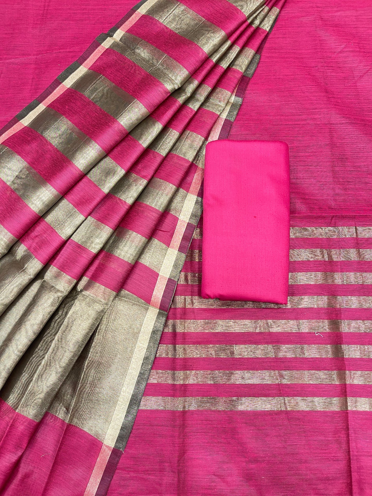 Pink Cotton Silk Banarasi 3 pcs Suit Set 650JD_CS2