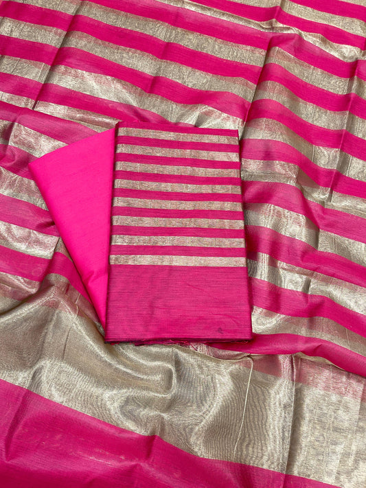 Pink Cotton Silk Banarasi 3 pcs Suit Set 650JD_CS2