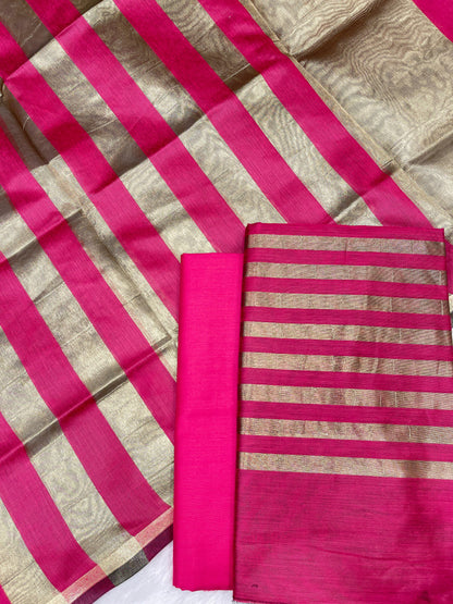 Pink Cotton Silk Banarasi 3 pcs Suit Set 650JD_CS2