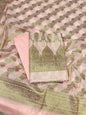 Baby Pink Cotton Alfi Banarasi 3 pcs Suit Set 600IM_CPV1