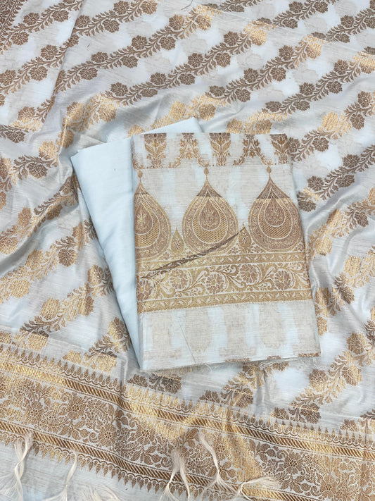 Light Blue Cotton Alfi Banarasi 3 pcs Suit Set 600IM_CPV2