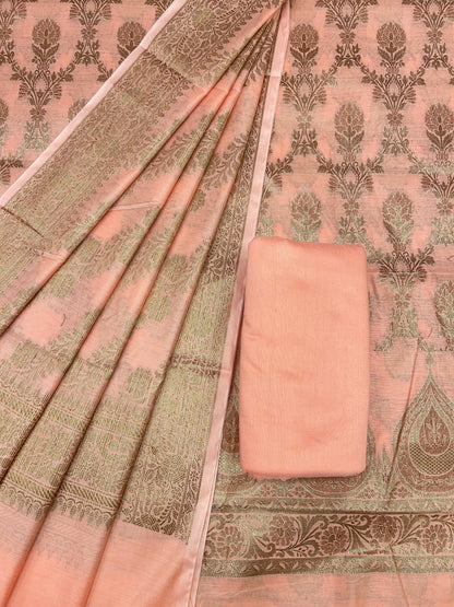 Orange Cotton Alfi Banarasi 3 pcs Suit Set 600IM_CPV4