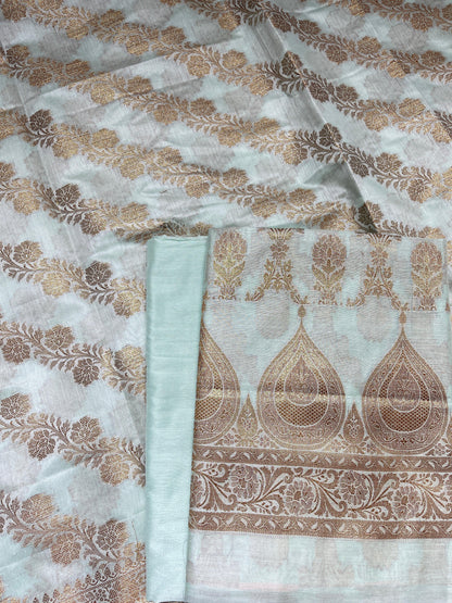 Sea Green Cotton Alfi Banarasi 3 pcs Suit Set 600IM_CPV6