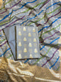 Light Grey Pure Mercerised Silk Banarasi 3 pcs Suit Set with Stripe Rangkaat Dupatta 1250SKL_MS4