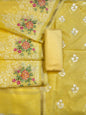 Yellow Linen Banarasi 3 pcs Suit Set with Embroidery Dupatta 1100SKL_LN3