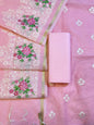 Pink Linen Banarasi 3 pcs Suit Set with Embroidery Dupatta 1100SKL_LN7