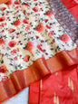 Red Pure Mercerise Silk Banarasi 3 pcs Suit Set with Digital Print Dupatta 1000SKL_MP4