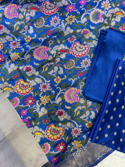 Blue Biba Silk Zari With Kimkhab Mina Jaal Dupatta 700SKL_KS23