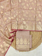 Beige Katan Silk Plain Zari Booti with Floral Zari Jaal Banarasi 3 pcs Suit Set 800SKL_KSP8