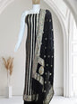 Black Premium Khaddi Georgette Water Zari Stripe Banarasi Suit Set 6500SKL_KG14