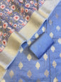 Seagreen Cotton Silk Dyable Floral Zari Booti with Digital Print Kota Check Dupatta Banarasi 3 pcs Suit Set 11IM_DCS12