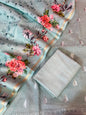 Seagreen Kota Check Resham Embroidery with Digital Print Dupatta Banarasi Suit Set 1SKL_KC11