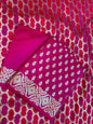 Pure Handloom Magenta Mashru Silk Floral Zari Booti with Rangkaat Dupatta Banarasi 3 pcs Suit Set 26AJ_MSR8