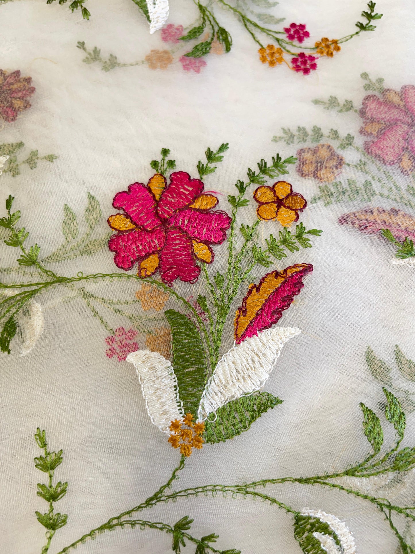 Pink Cotton Silk Dyable Floral Zari Booti with Embroidered Dupatta Banarasi 3 pcs Suit Set 14IM_DCS18
